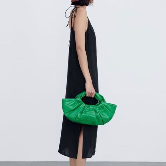 Zara Black Midi Dress small NWTs - Picture 2 of 9